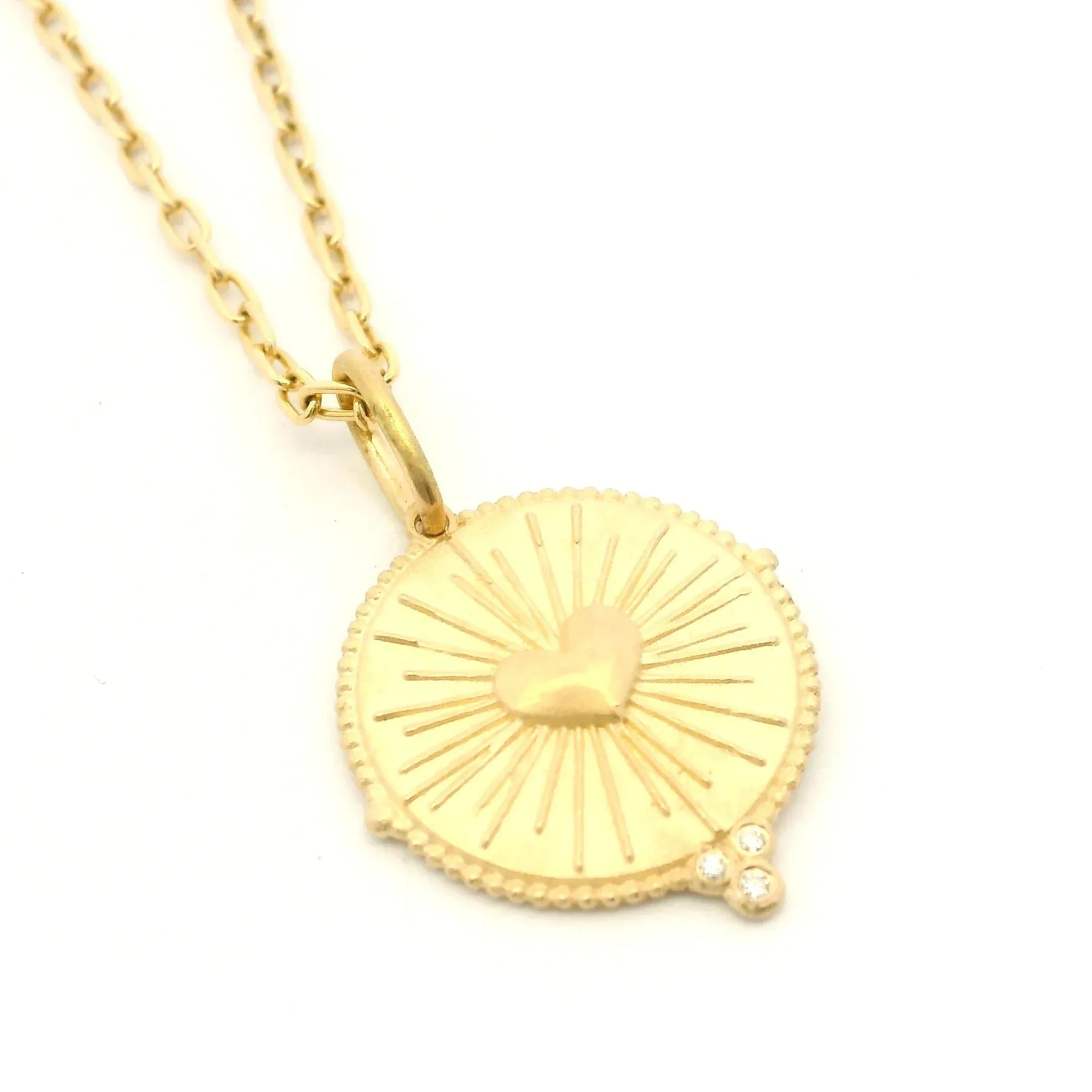 14 Karat Yellow Gold Heart Charm