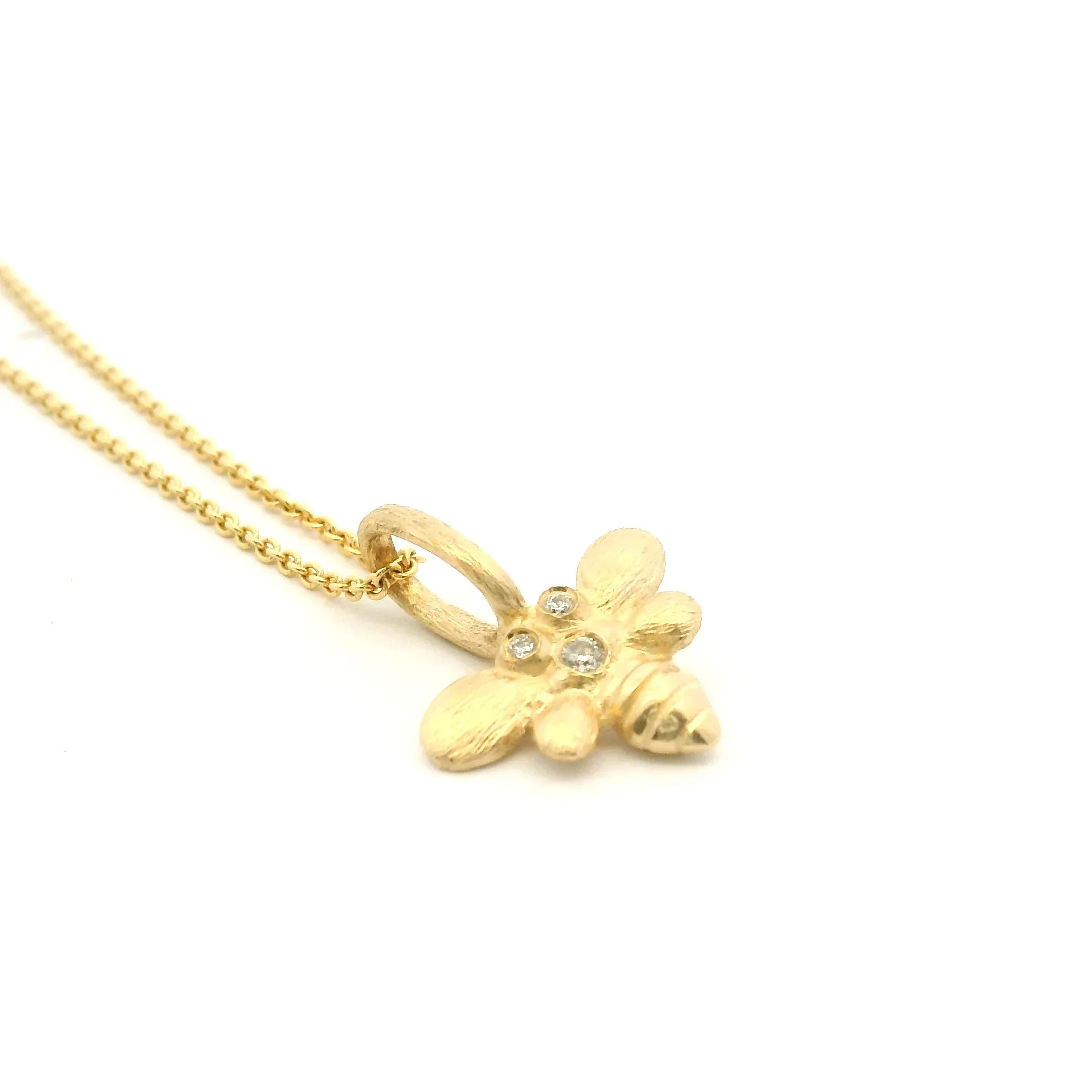 14 Karat Yellow Gold Baby Bee Charm