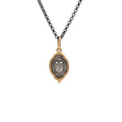 Sterling Silver and 18K Yellow Gold Owl Charm