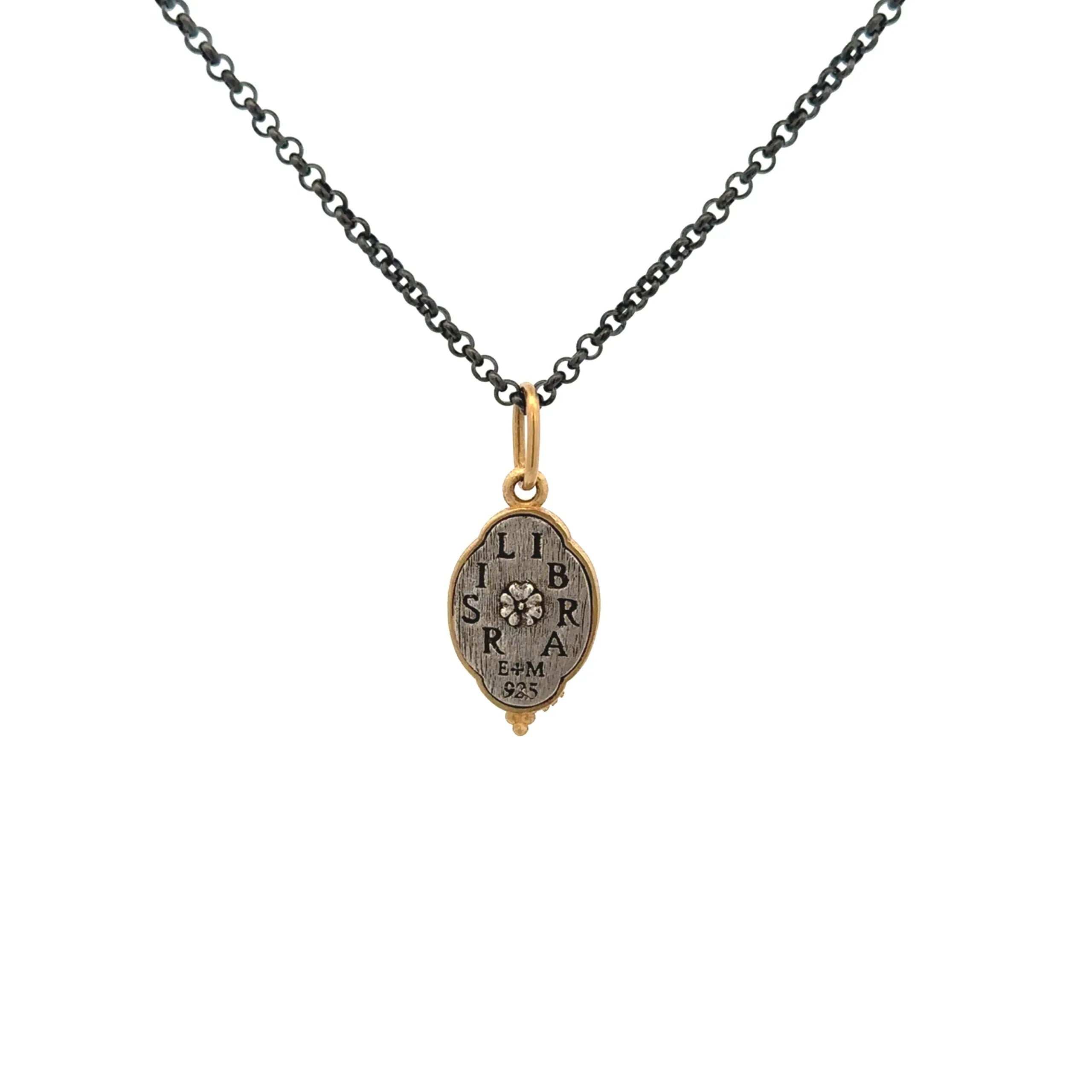 Sterling Silver and 18K Yellow Gold Hummingbird Charm