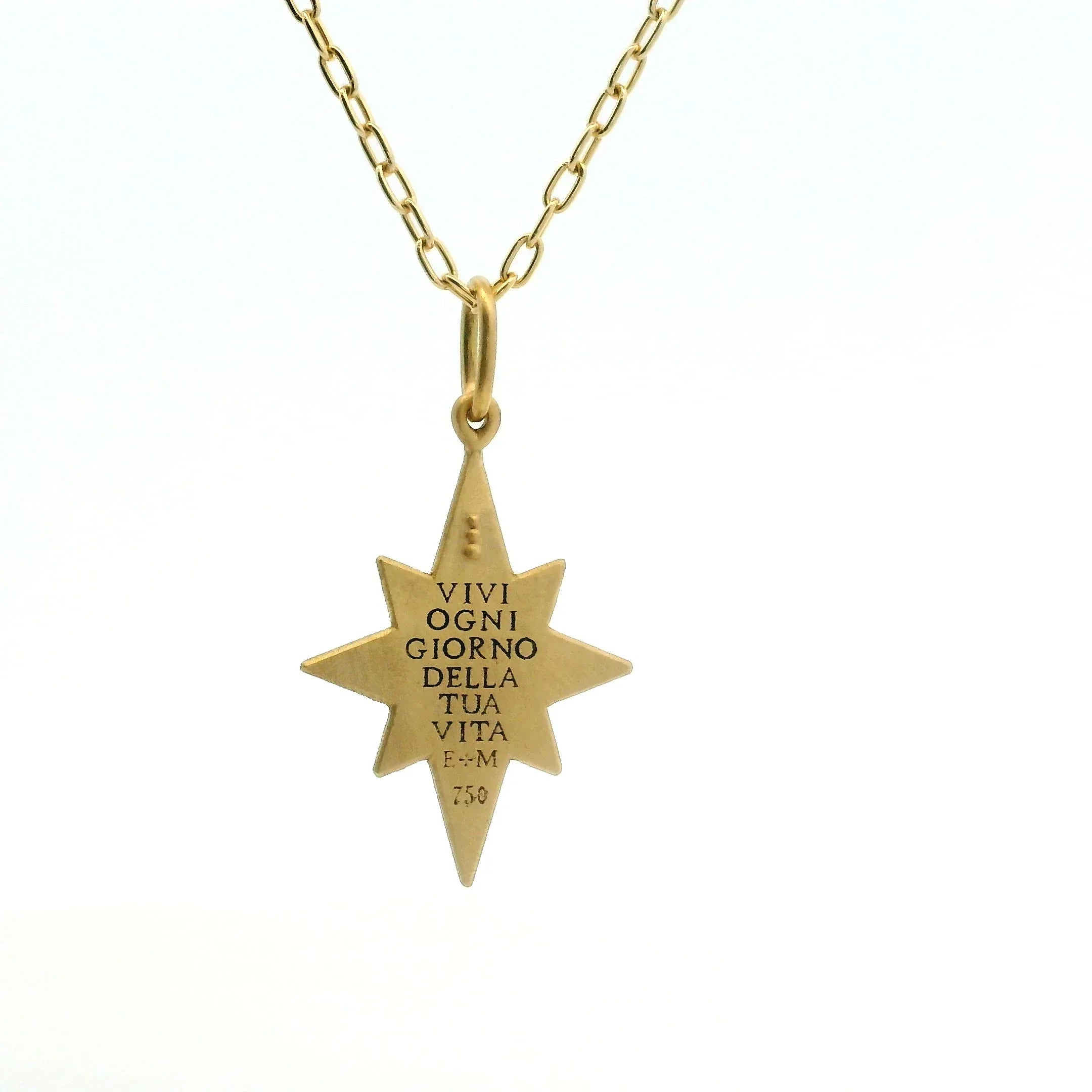 18 Karat Yellow Gold Star Charm