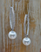 White Gold South Sea Pearl Drop Earring