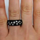 Ionized Steel and Diamond Ring