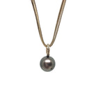 Rose Gold Tahitian Pearl and Diamond Pendant