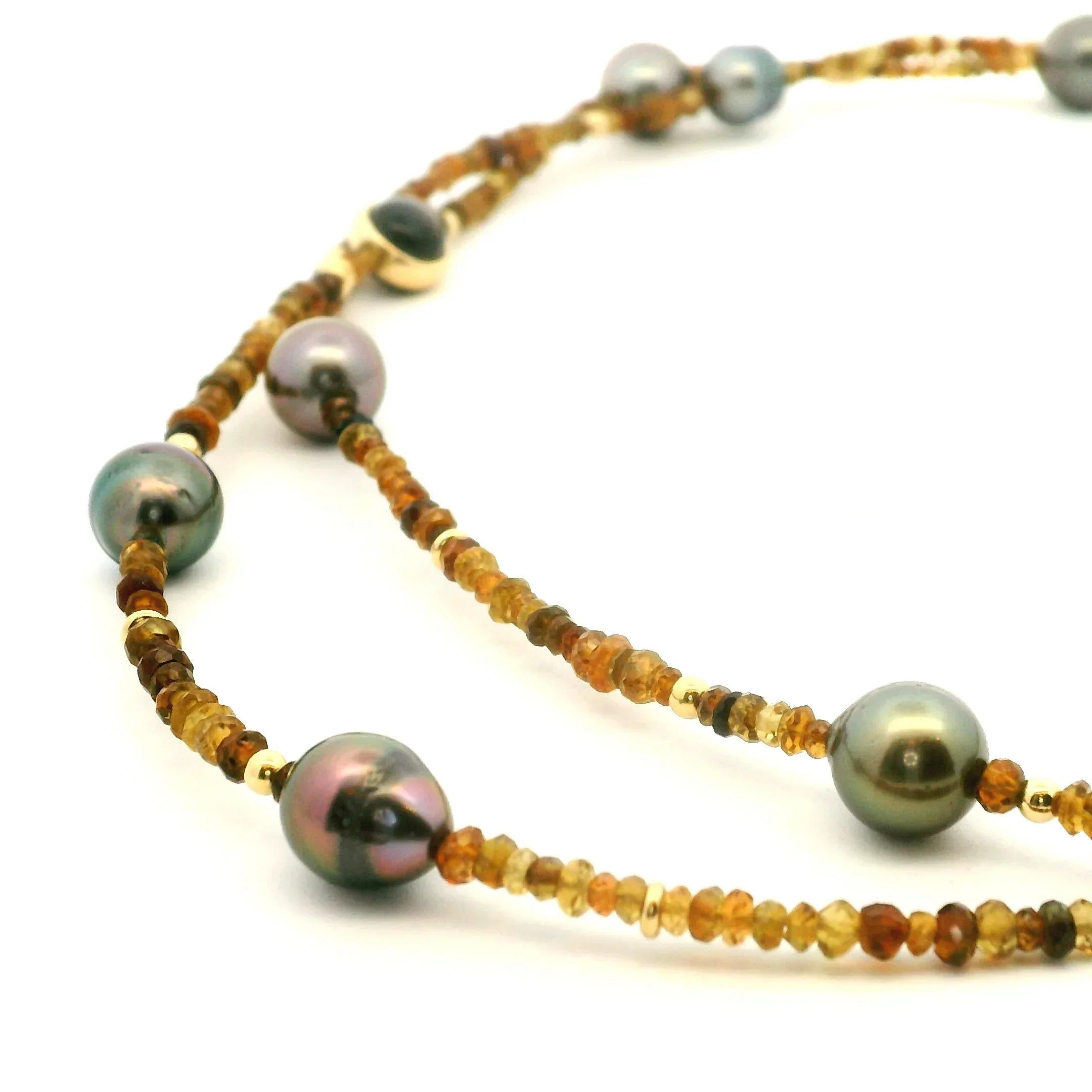 Tourmaline and Tahitian Pearl Necklace