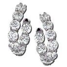 Gumuchian Large Platinum Diamond New Moon Earrings