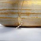 Yellow Gold and Diamond 1" Crescent Charm