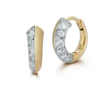 Mini Frankie Half Diamond Huggies