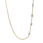 Two Tone 18 karat "Posey Station" Necklace