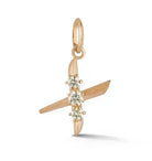 Gold & Diamond 'X' Charm