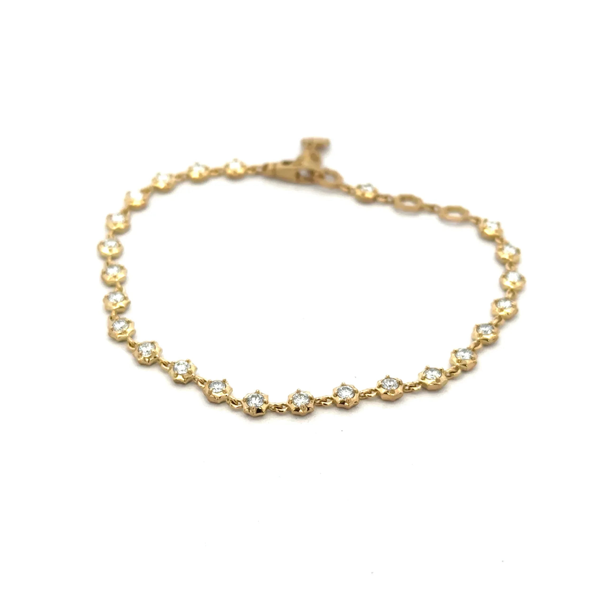 18 Karat Gold and Diamond Large Sophisticate  Bracelet