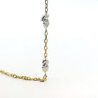 Yellow Gold, Platinum and Diamond Posey Necklace
