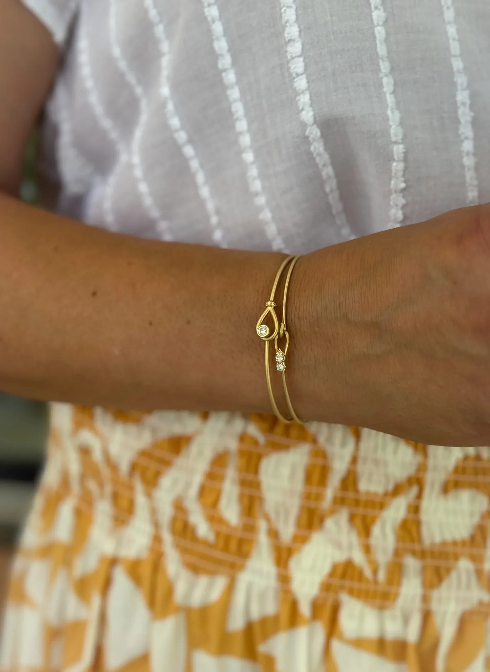 Posey Two Diamond Bangle