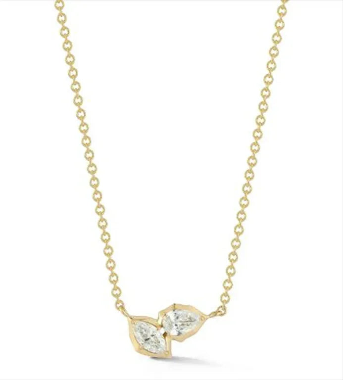 Yellow Gold and Diamond Poppy Necklace