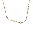 Two Tone 18 karat "Posey Station" Necklace