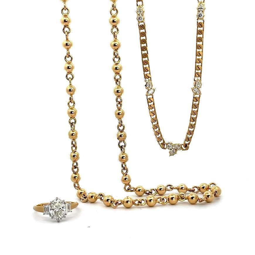 Yellow Gold Ball Chain