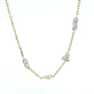 Yellow Gold, Platinum and Diamond Posey Necklace