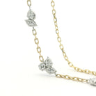 Yellow Gold, Platinum and Diamond Posey Necklace