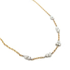 Two Tone 18 karat "Posey Station" Necklace