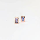 Rose Gold, Grey Spinel "Cirque" Studs