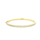 Yellow Gold, Diamond Hinged Bangle Bracelet