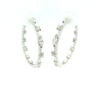 18 Karat White Gold "Starry Night" Hoops