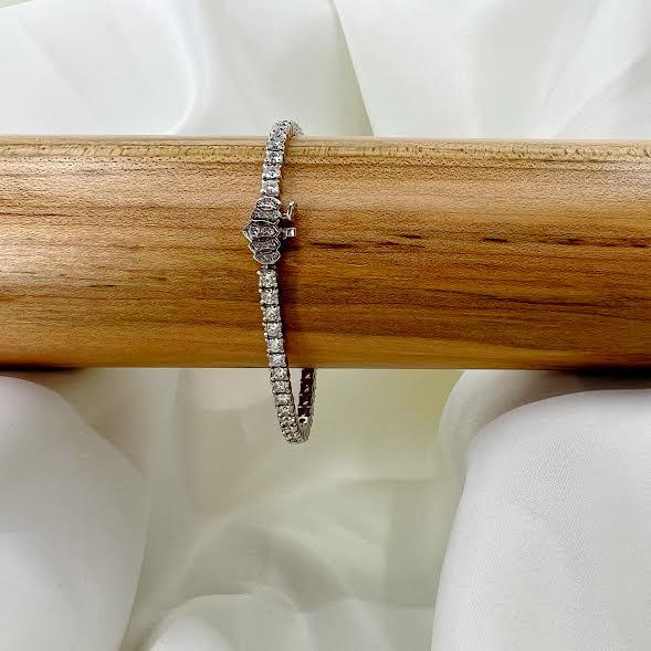 Platinum and Diamond Tiara Line Bracelet