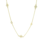 18 Karat Yellow Gold Diamond Quad Necklace