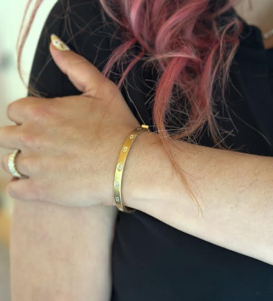 Yellow Gold and Fancy Diamond Bracelet