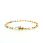 Yellow Gold and Diamond Line Bracelet