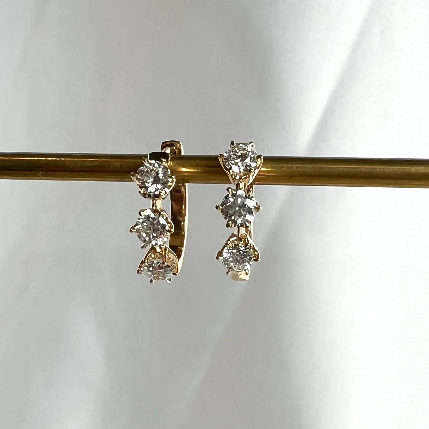 Starry Night Diamond Snap Hoops