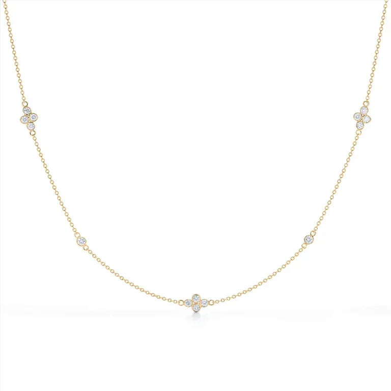 Diamond Strings Quads Necklace