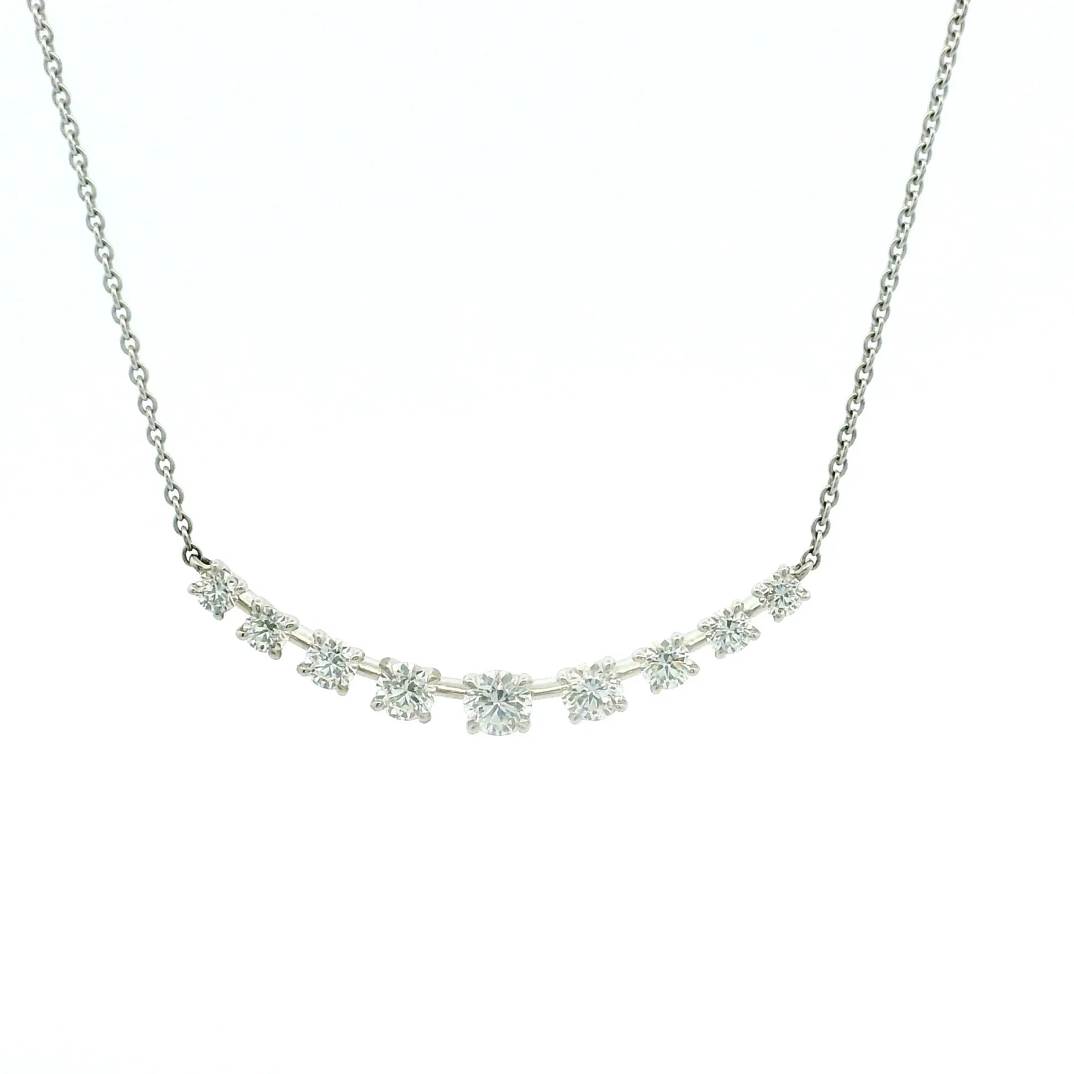 Crescent Demi Riviera in White Gold
