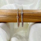 Yellow Gold and Diamond Line Bracelet