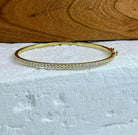 Kwiat Hinged Yellow Gold and Diamond Bracelet