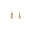 Starry Night Diamond Snap Hoops