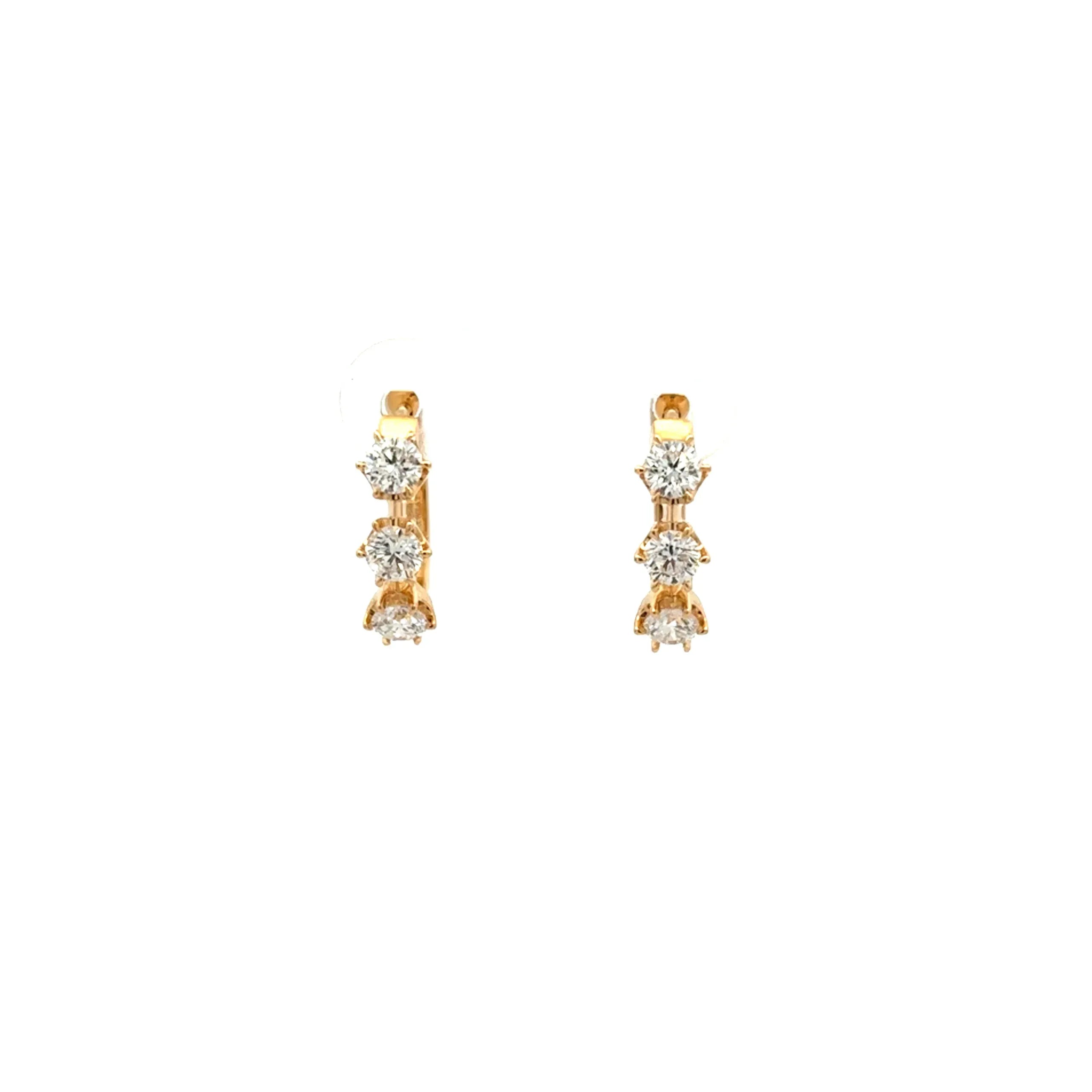 Starry Night Diamond Snap Hoops