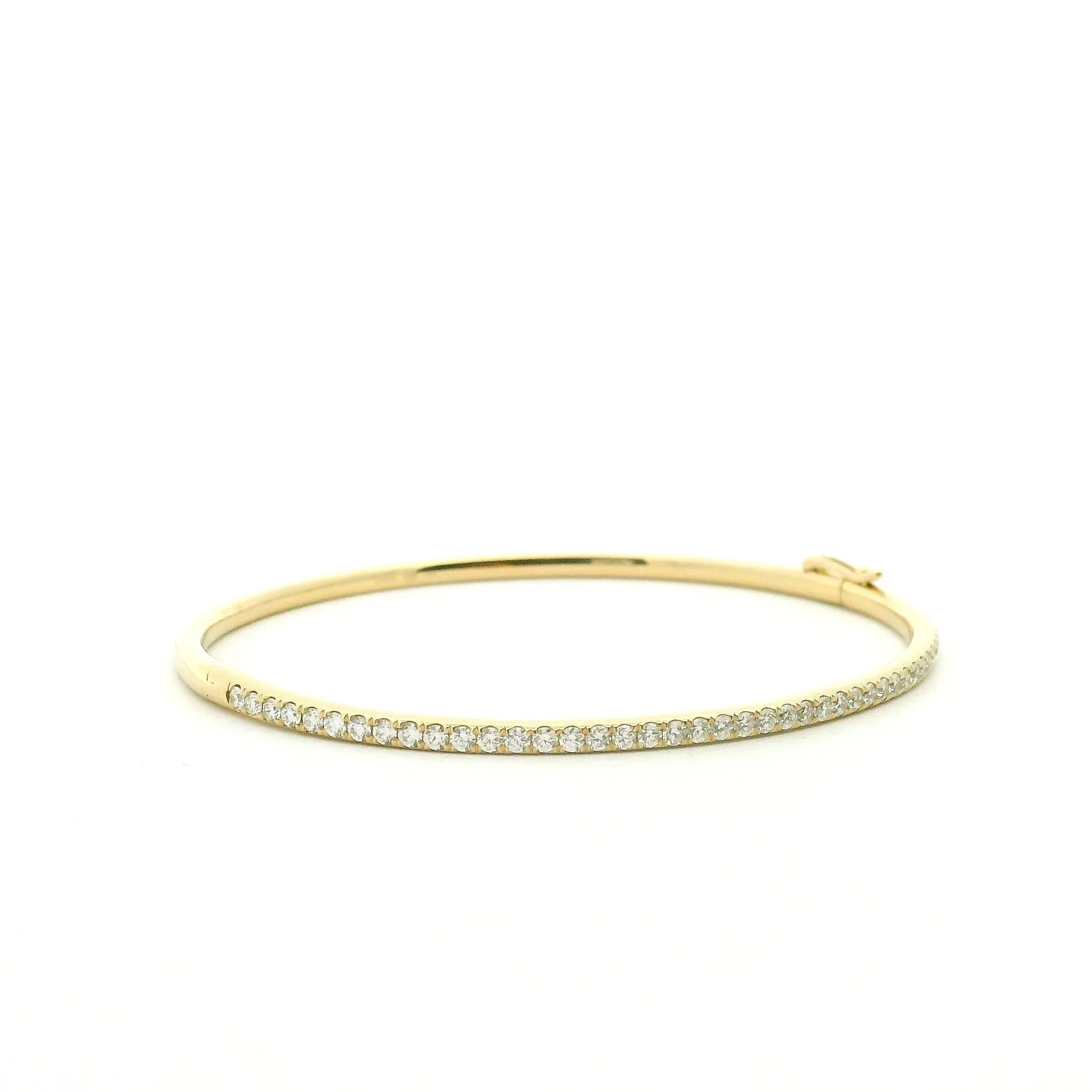 18 Karat Yellow Gold Stackable Slim Bangle
