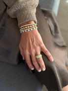 Yellow Gold and Diamond Line Bracelet