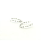 18 Karat White Gold "Starry Night" Hoops