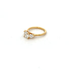 1.42 CT Center Three Stone Diamond Ring