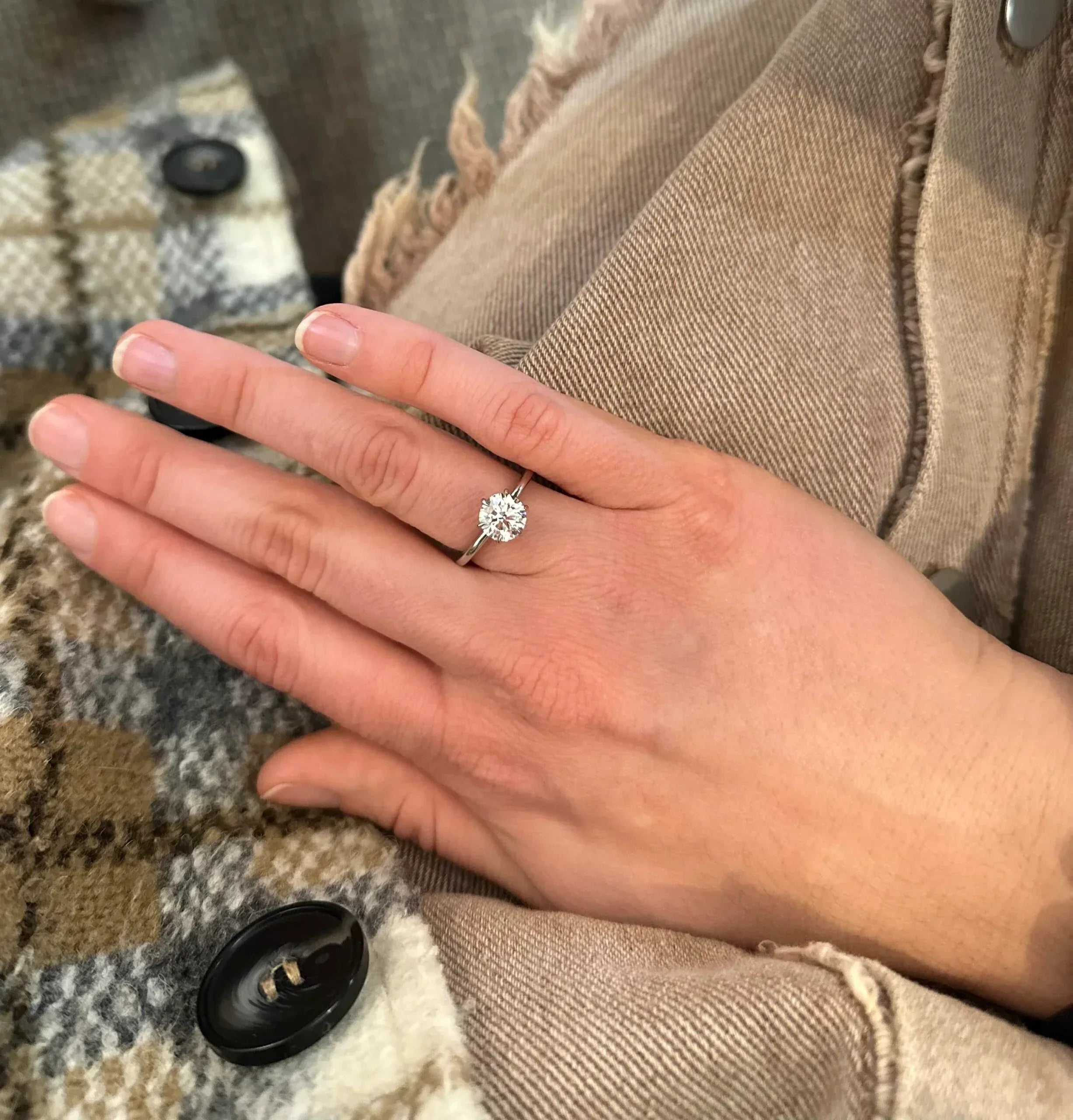 1.50 HSI1 6 Prong Platinum Solitaire
