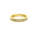 Yellow Gold, Diamond Half-Bezel Eternity Band