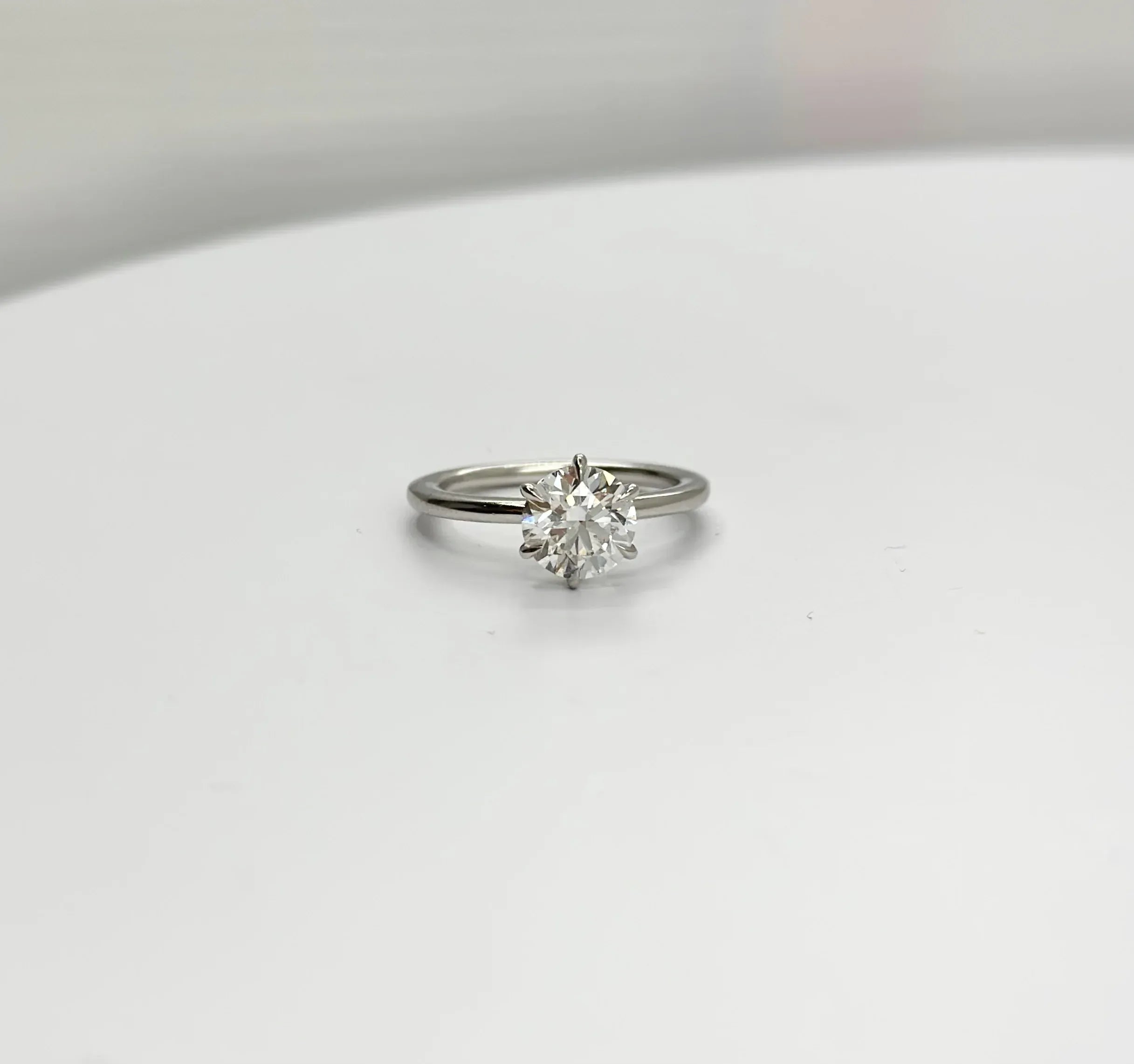 1.50 HSI1 6 Prong Platinum Solitaire