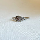 Platinum Three Diamond Ring