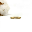 Yellow Gold and Diamond Milgrain Band