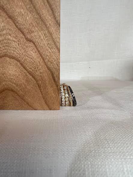 Yellow Gold, Diamond Half-Bezel Eternity Band