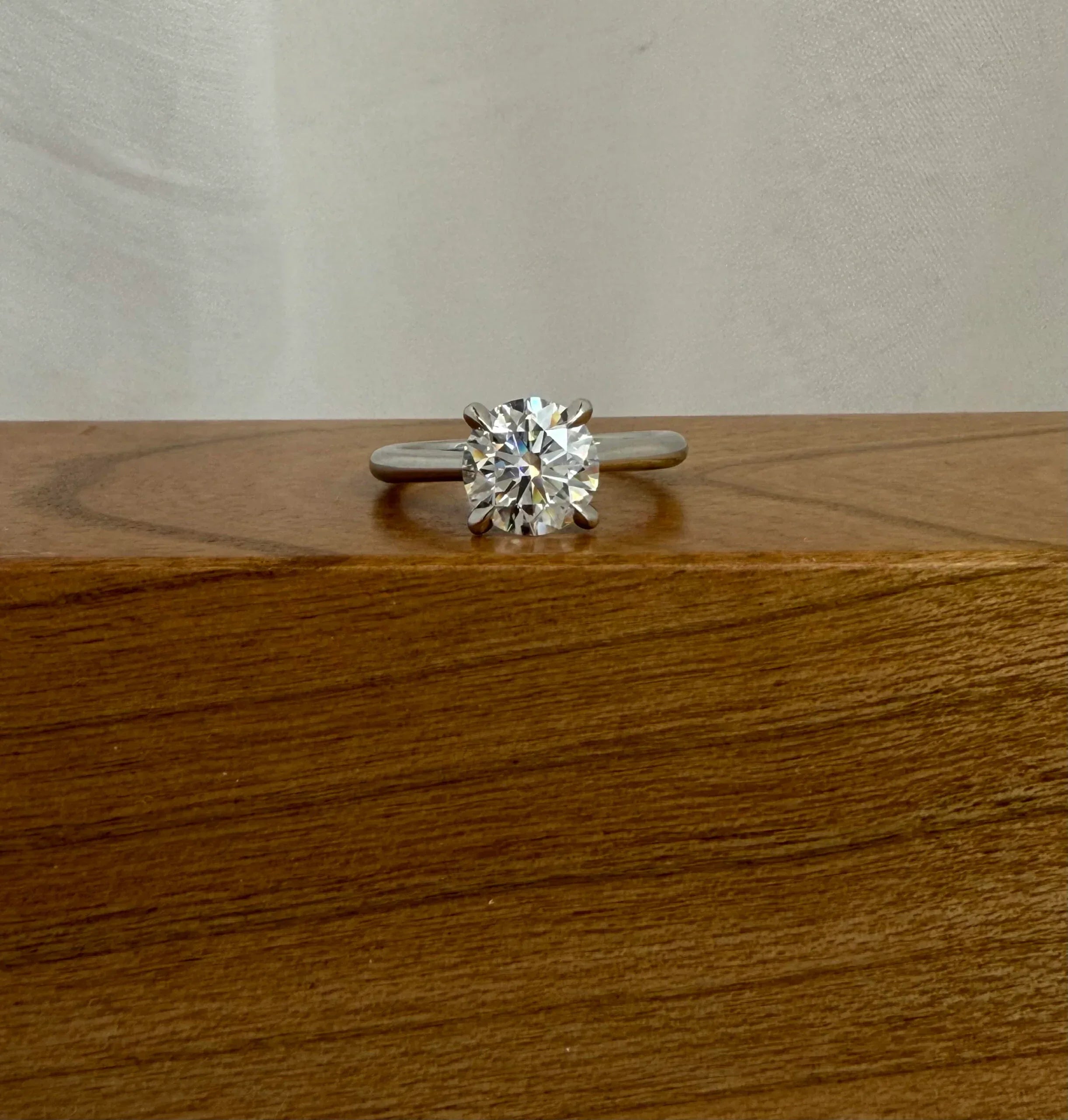 Platinum and Diamond Solitaire Ring, 1.80 CT