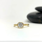 Yellow Gold Bezel Set Solitaire