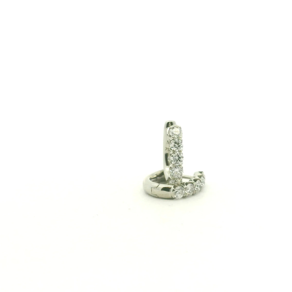 18 karat White Gold and Diamond Hoop